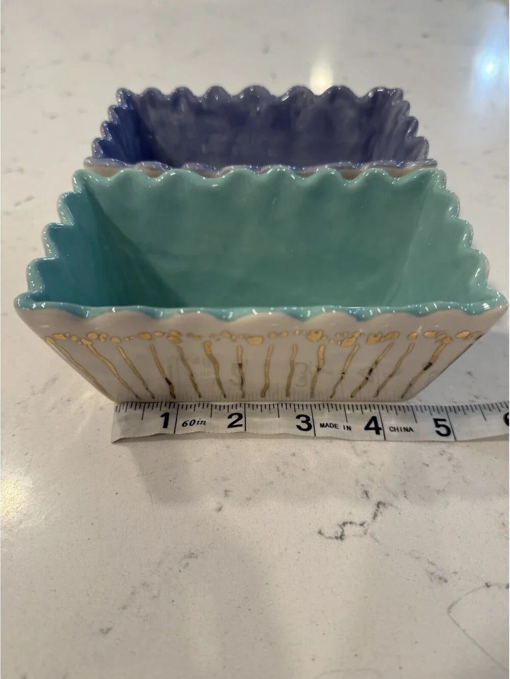 Anthropologie Holiday L'Hiver Mini Loaf Pan Christmas Wishes Lot Of 2